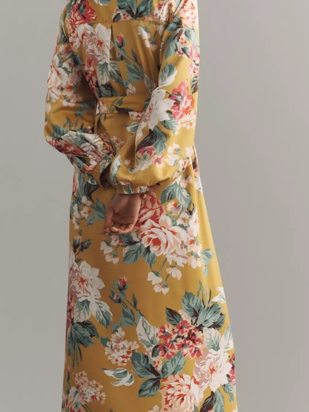 Anthropogie Maeve Mona Silken Maxi Shirtdress